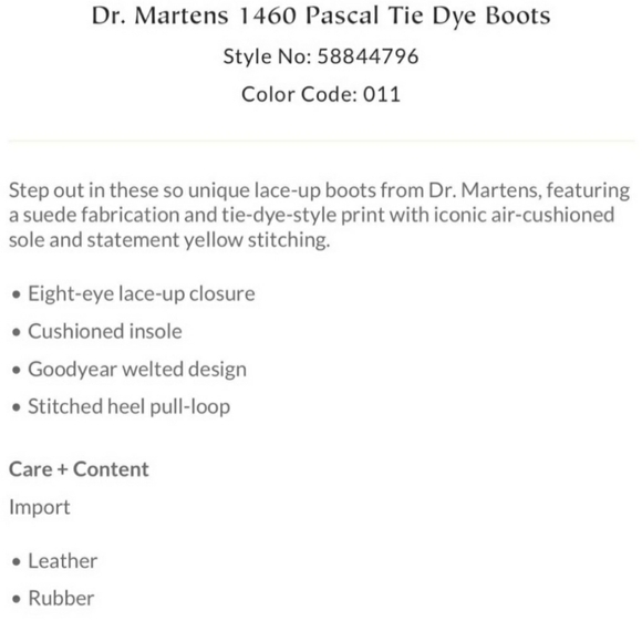 EUC Dr. Martens 1460 Pascal Pink Tie Dye Boots Size 10, Stylish, Chic - Picture 14 of 15